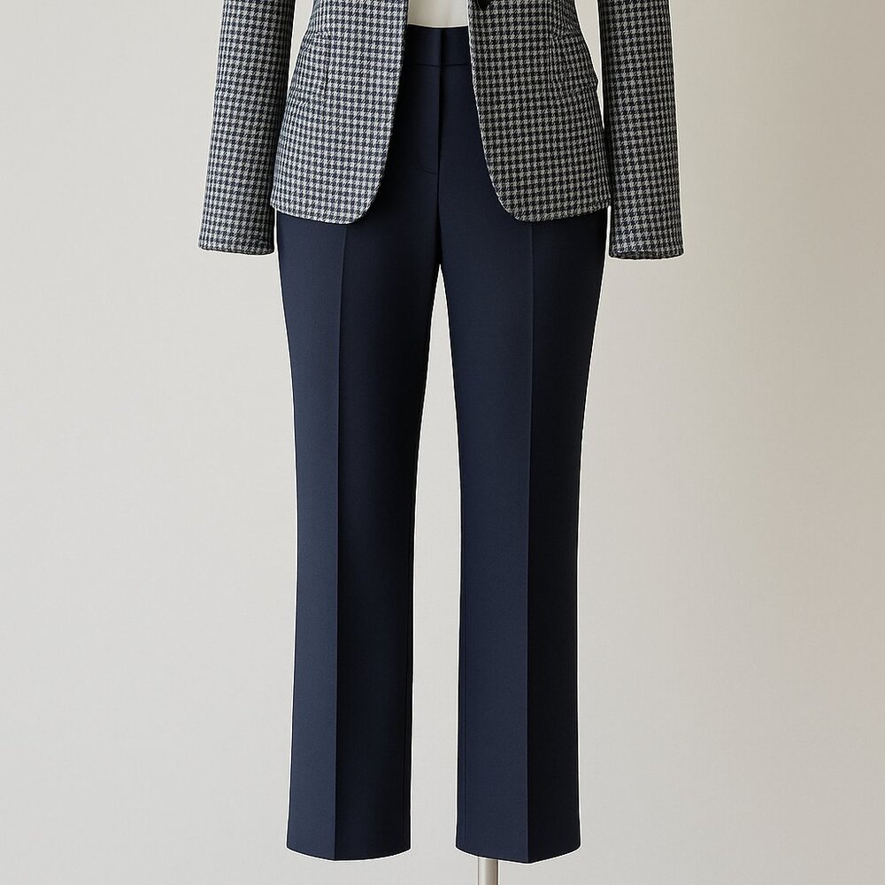 212 Collection Navy Dress Pants Size 8P – Classic Straight Leg Work Trousers